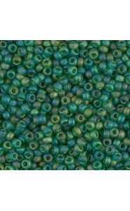 Miyuki rocailles Perlen 11/0 - Matted transparent green ab 11-146FR